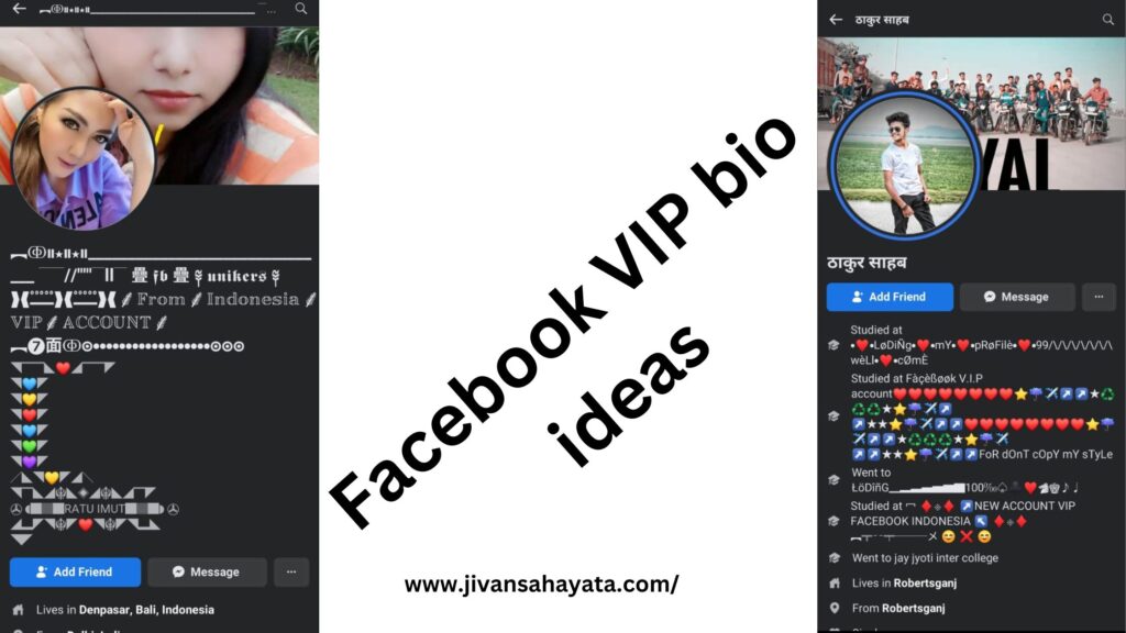 Facebook VIP bio ideas