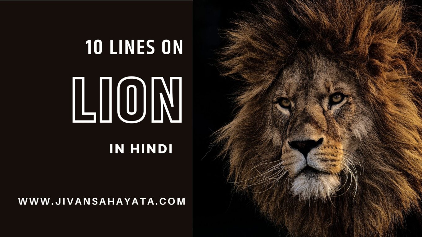 शेर पर 10 लाइन - 10 lines on Lion in Hindi