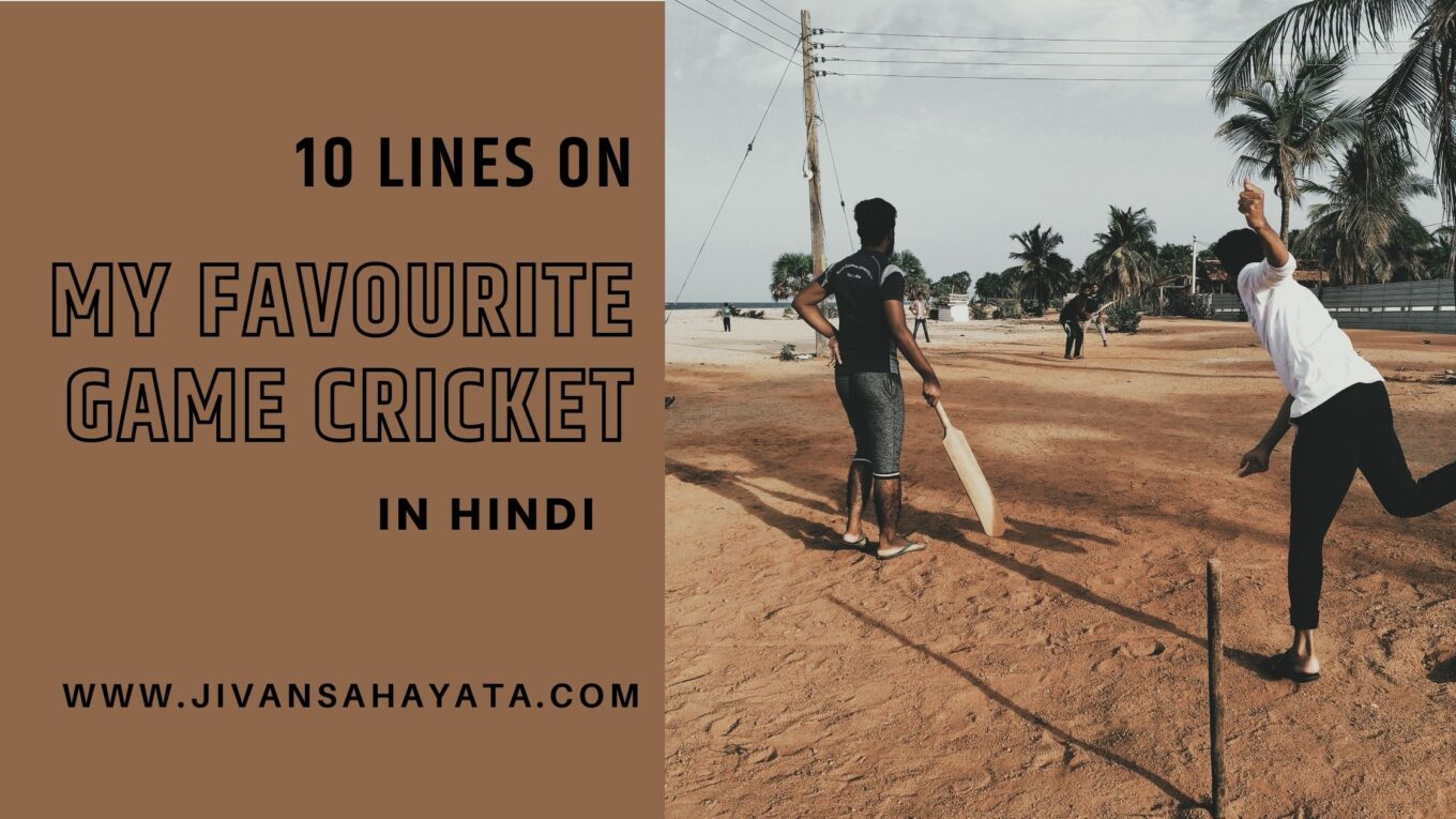 My Favourite Game cricket पर 10 लाइन