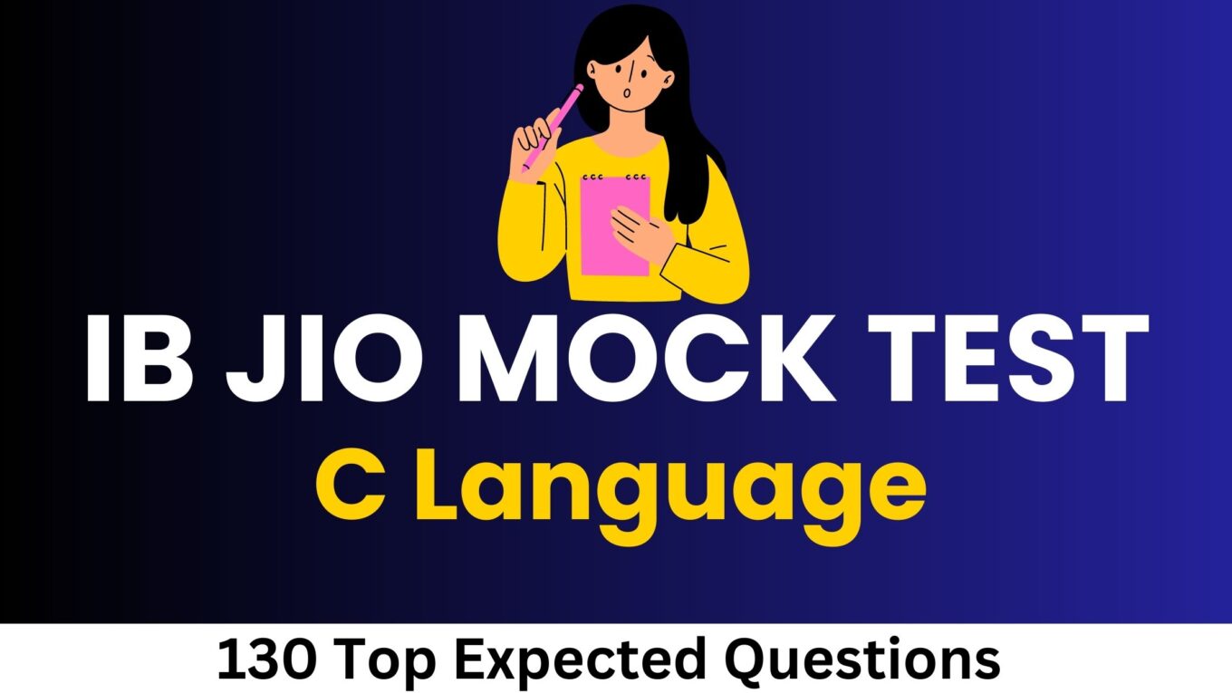 C Language (IB JIO - Free Mock Test)
