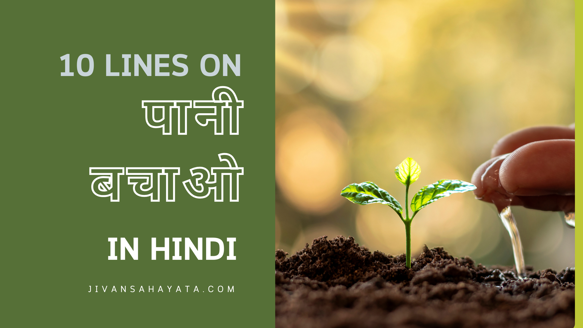 पानी बचाओ पर 10 वाक्य (10 Lines on Save Waterin Hindi) in Hindi