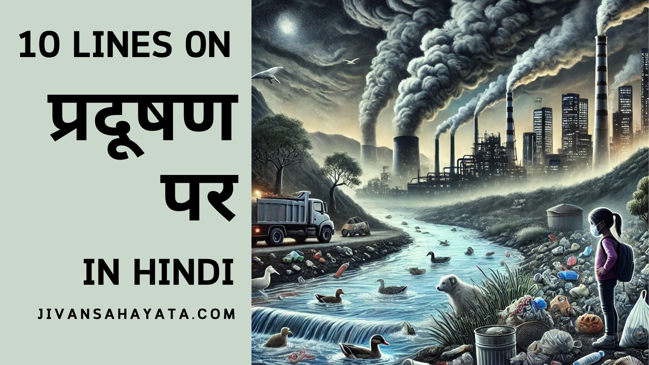 10 Lines on pollution in Hindi