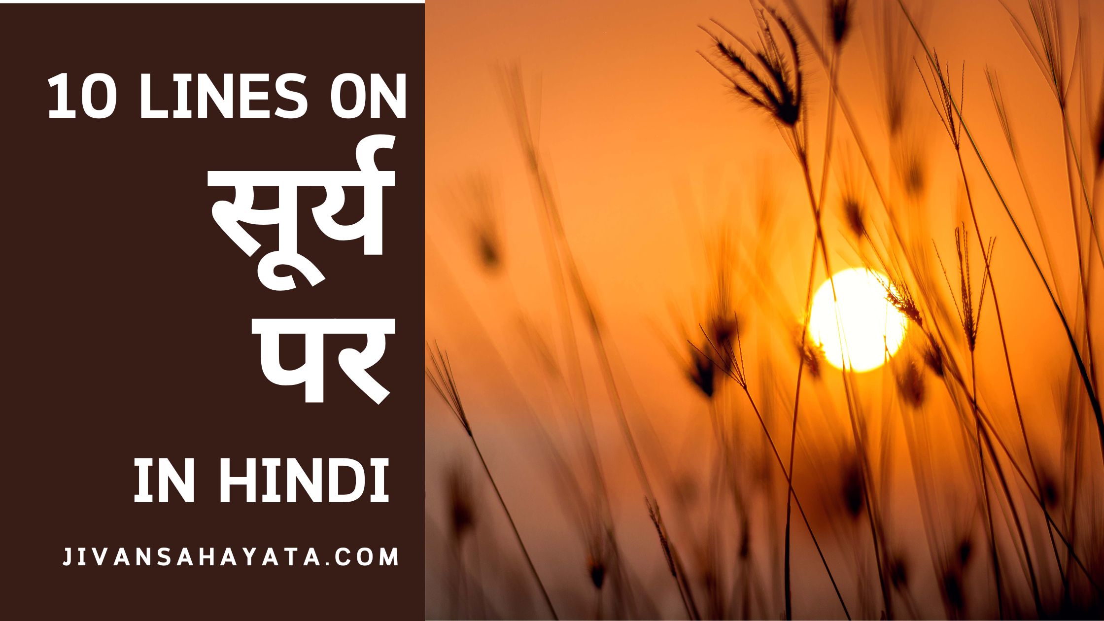 10 lines on sun in hindi